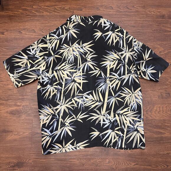 Tori Richard Bamboo Print Button-Up Top Men's 2XL Black/Tan/Gray Beach Summer - Picture 2 of 4